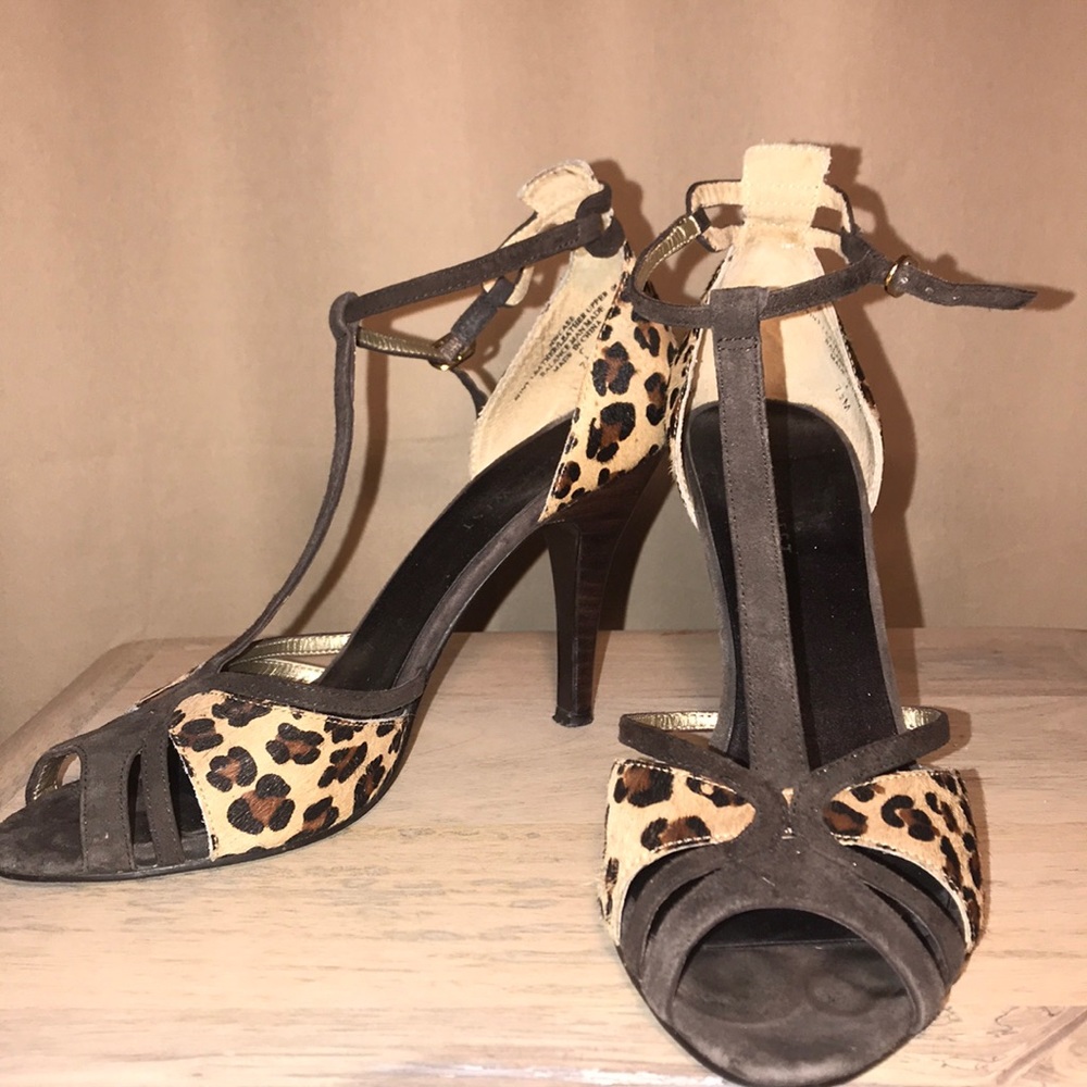 Nine West Cheetah Print Heels, 3”